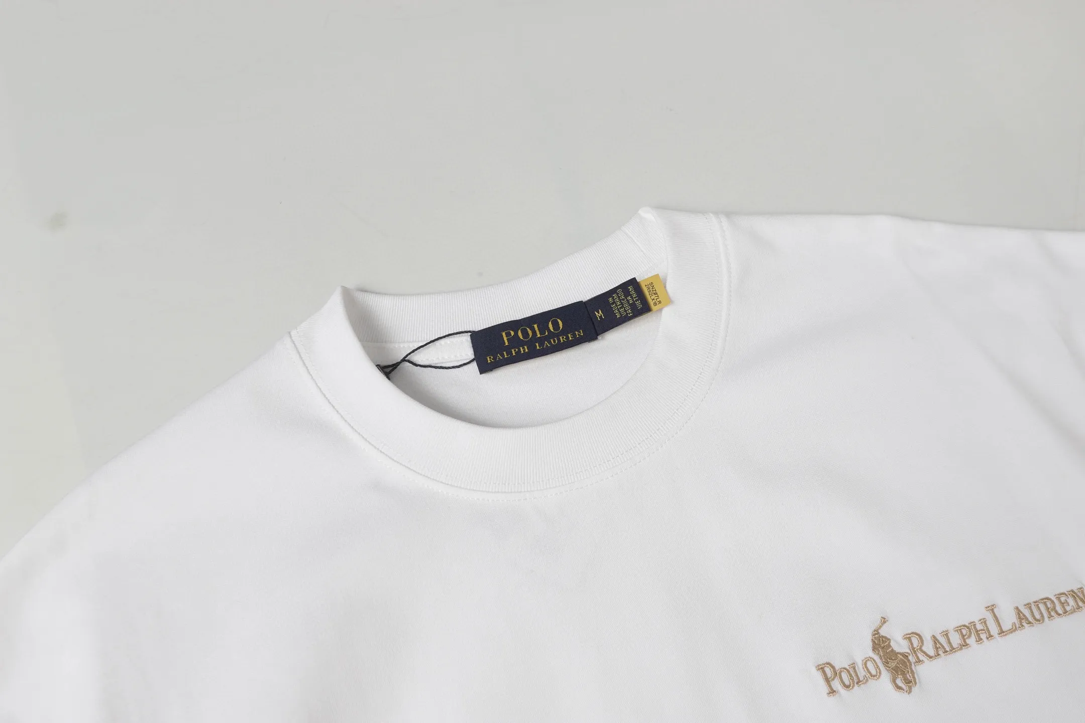 Ralph Lauren/ Classic logo T Os Same Style ：Black White Size：S M L XL